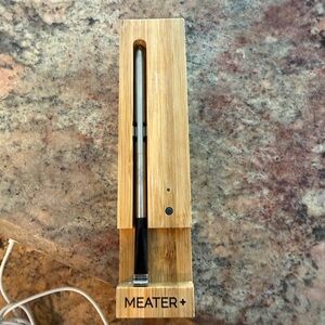 MEATER+ Bamboo Smart Meat Thermometer with Probe - Natural Wood